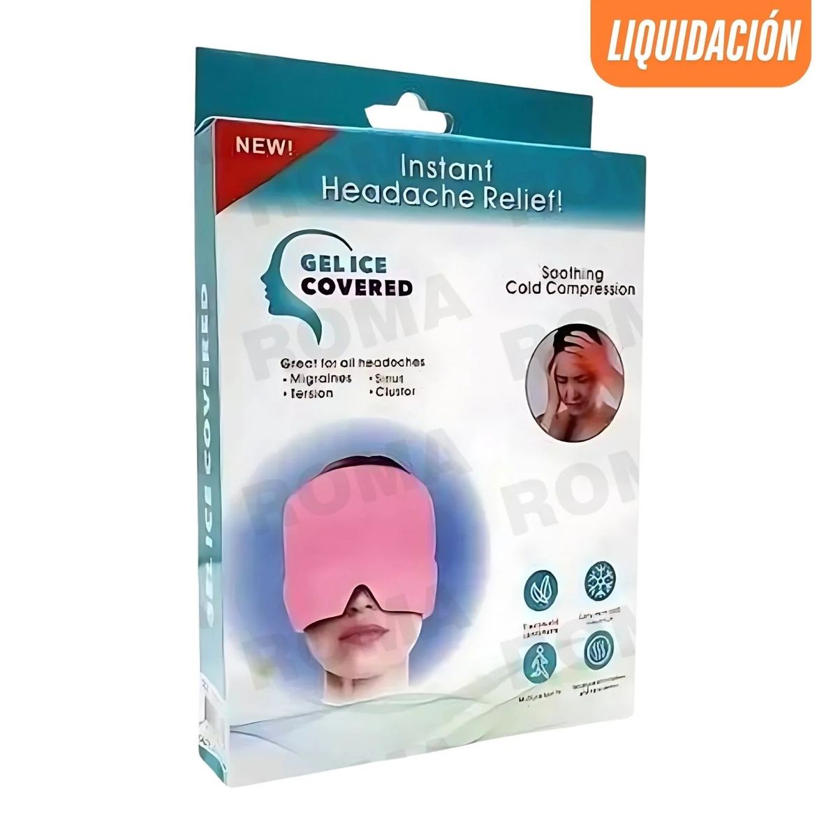 GENERICO - GORRO DE GEL ANTI MIGRAÑA COLORES VARIADOS