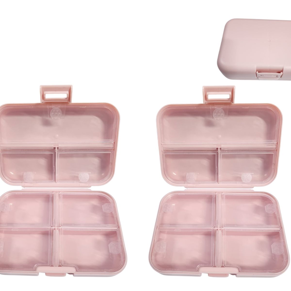 GENERICO - x2 Organizador estuche multiuso pastillero joyas - ROSA