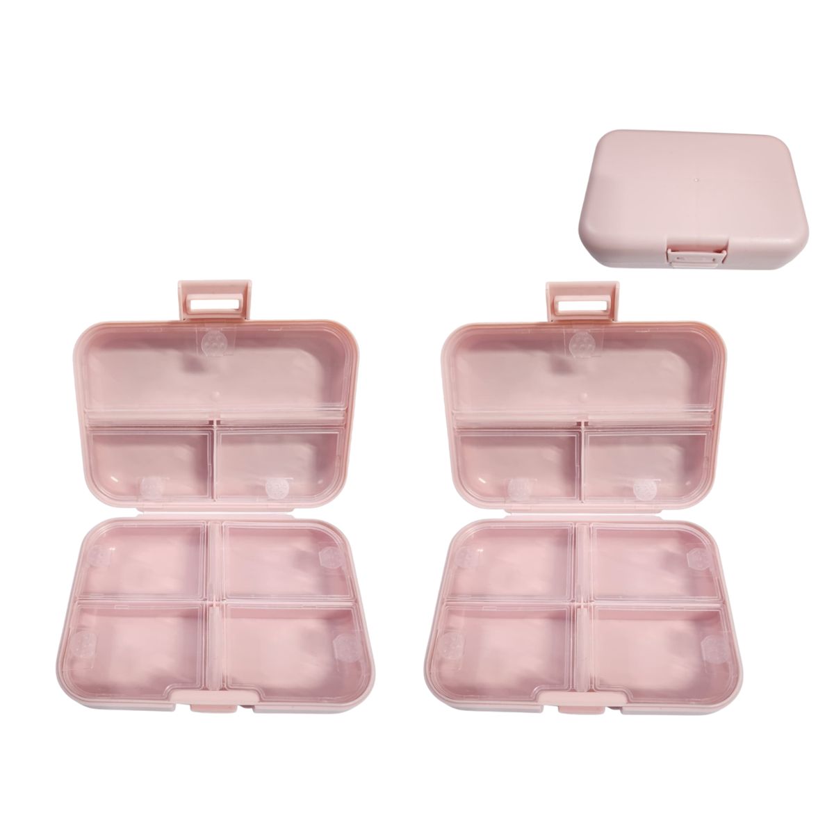 GENERICO - x2 Organizador estuche multiuso pastillero joyas - ROSA