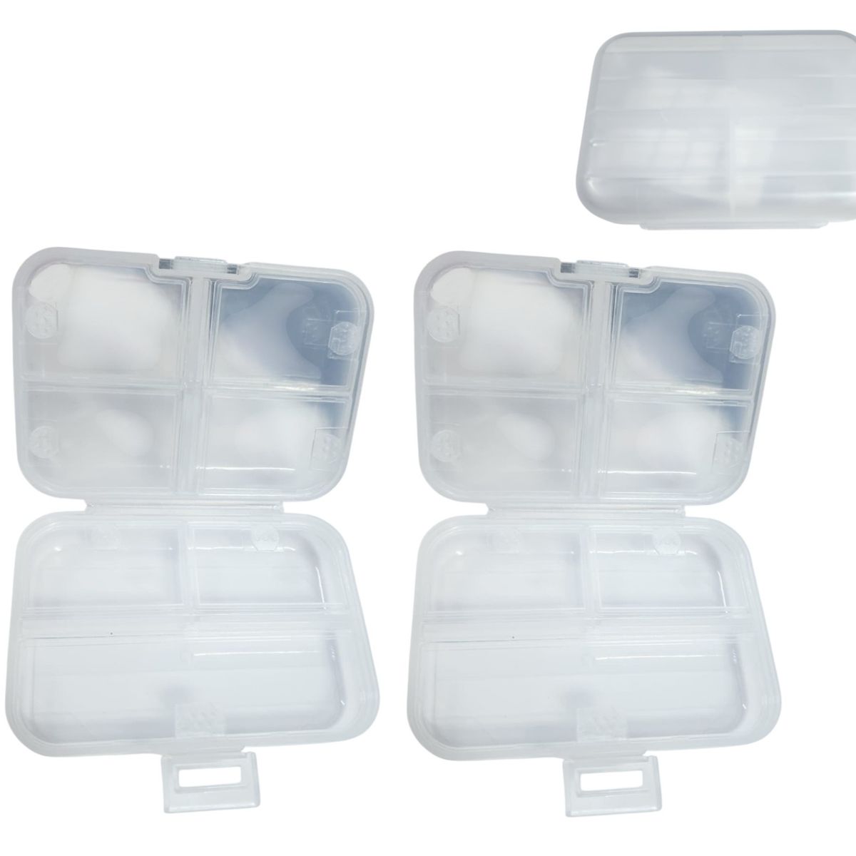 GENERICO - Pack 2 Organizador estuche multiuso pastillero joyas traspa