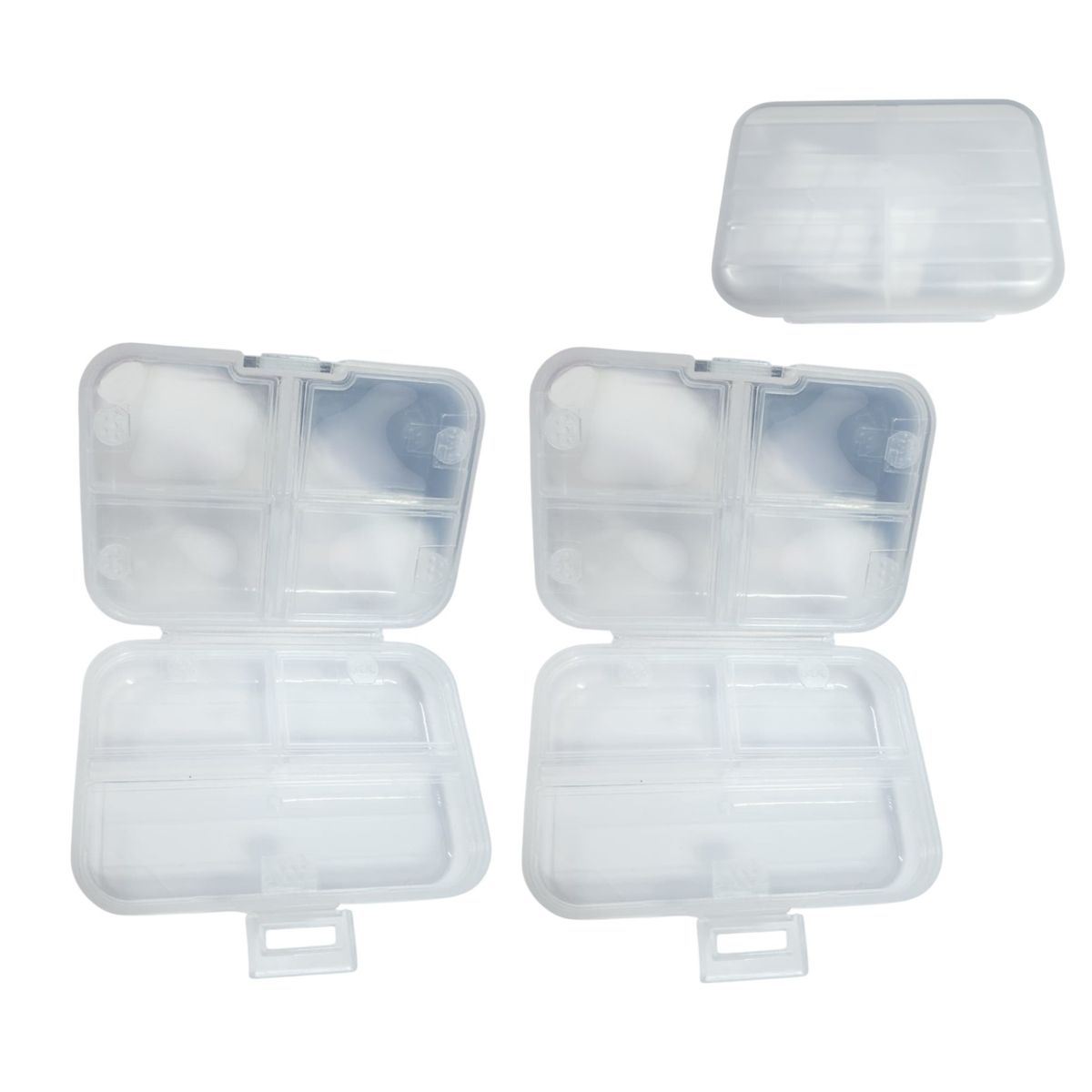 GENERICO - Pack 2 Organizador estuche multiuso pastillero joyas traspa