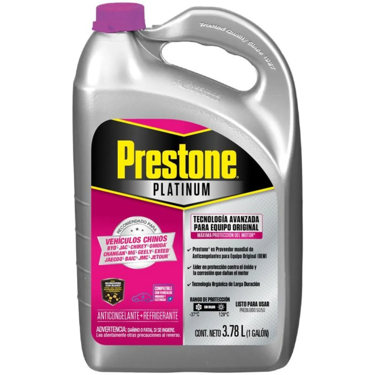 PRESTONE - Refrigerante Prestone Platinium autos chinos al 50 % 1 gln.