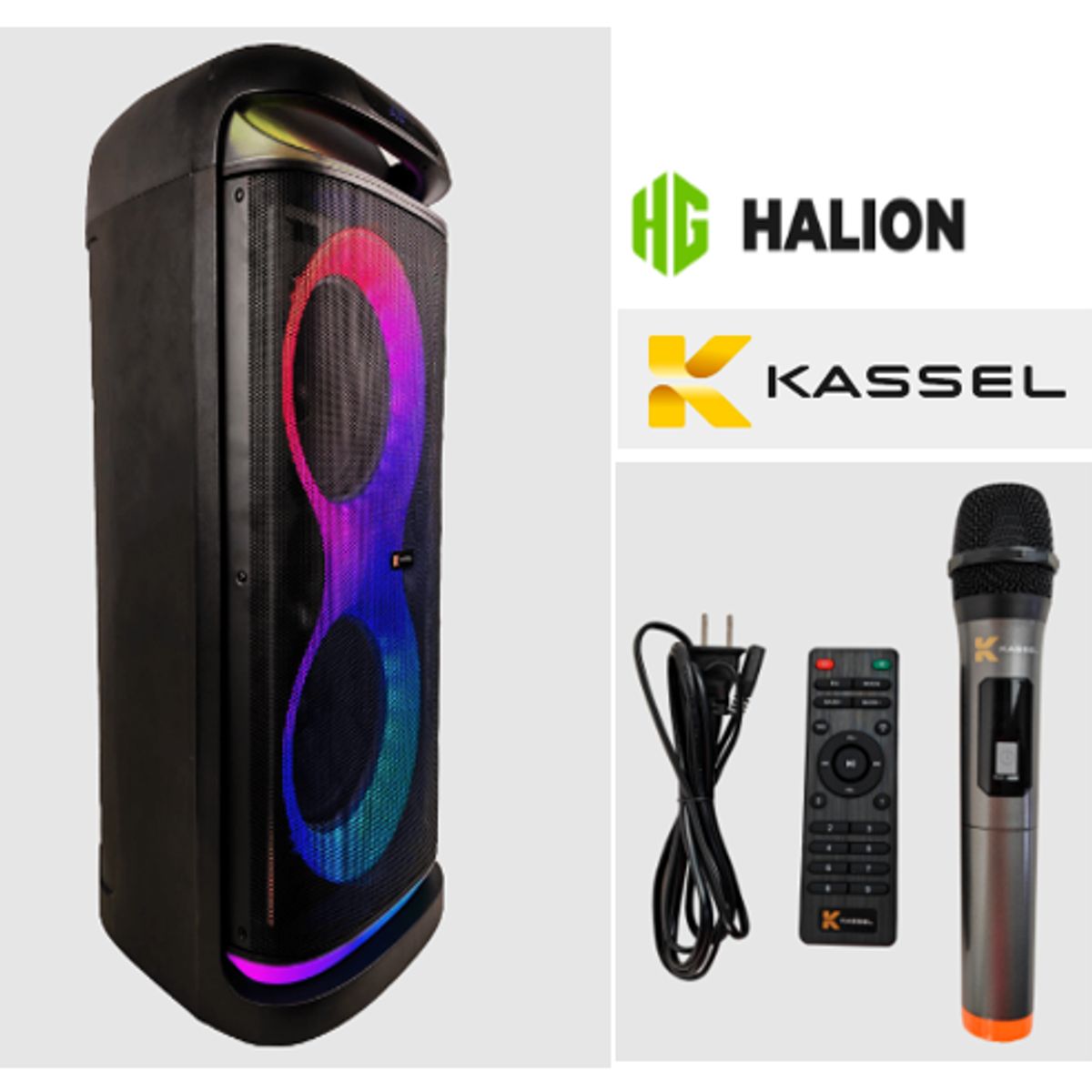 HALION - Parlante Portatil K2818 USB TF Bluetooth TWS RADIO FM KASSEL