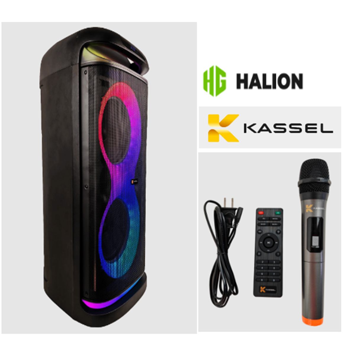 HALION - Parlante Portatil K2818 USB TF Bluetooth TWS RADIO FM KASSEL