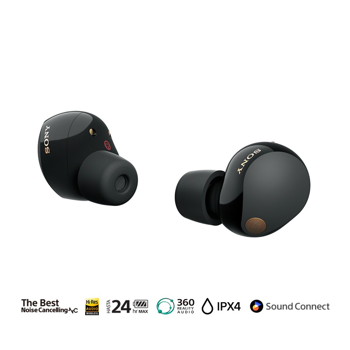 SONY - Sony Audífonos True Wireless Noise Cancelling WF-1000XM5 Negro
