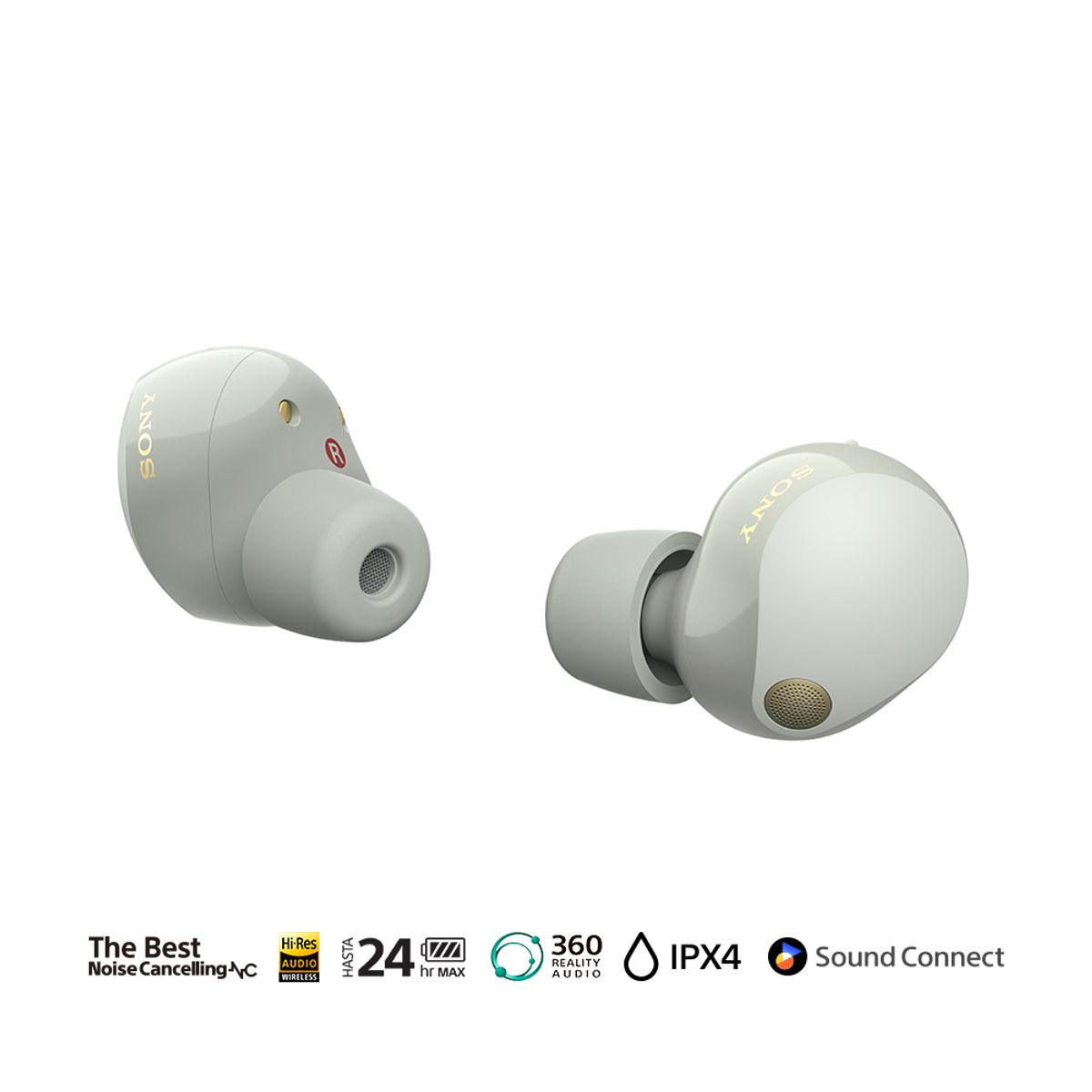 SONY - Sony Audífonos True Wireless Noise Cancelling WF-1000XM5 Plata