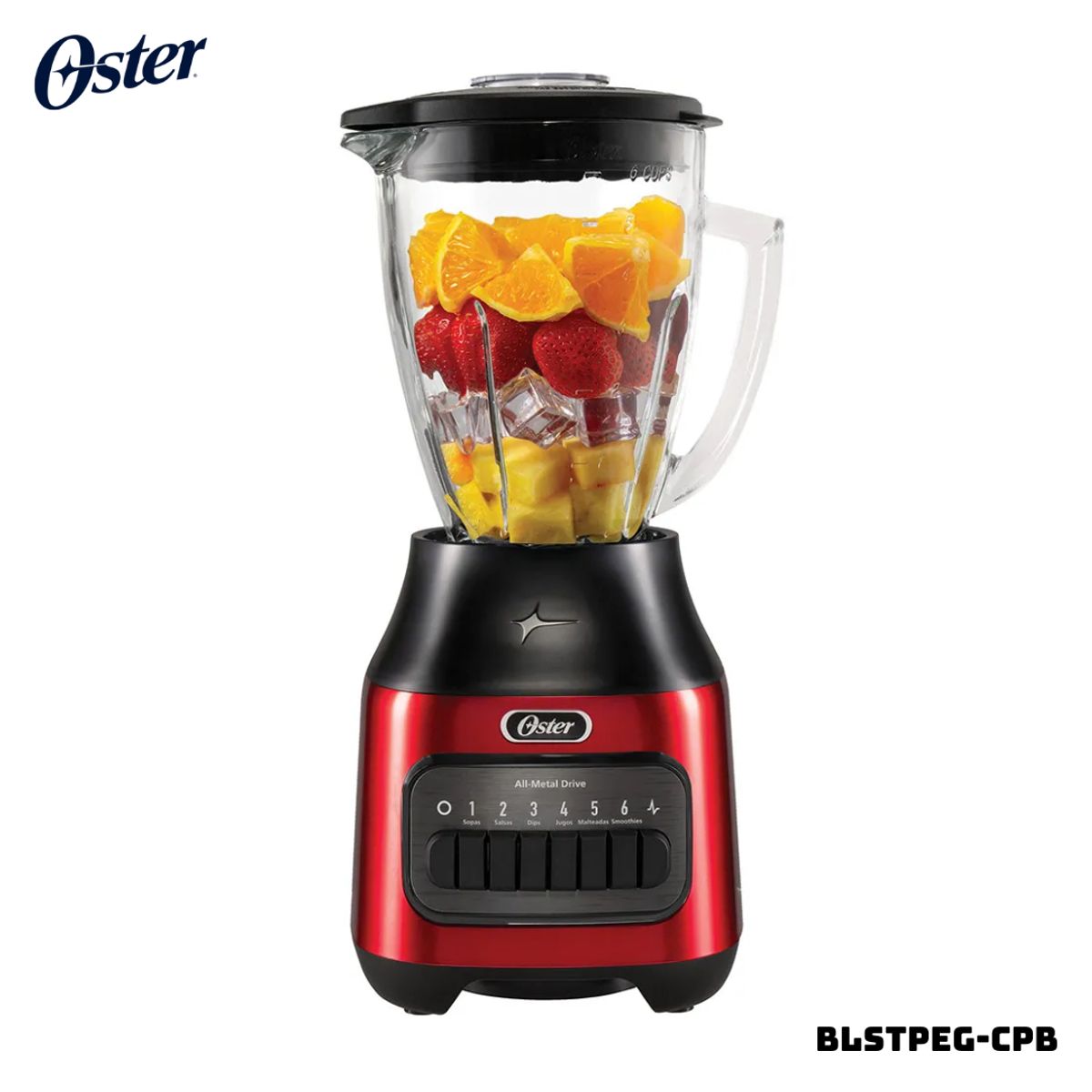 OSTER - LICUADORA OSTER 6 VELOCIDADES 800W ROJA - BLSTPEG-CPB
