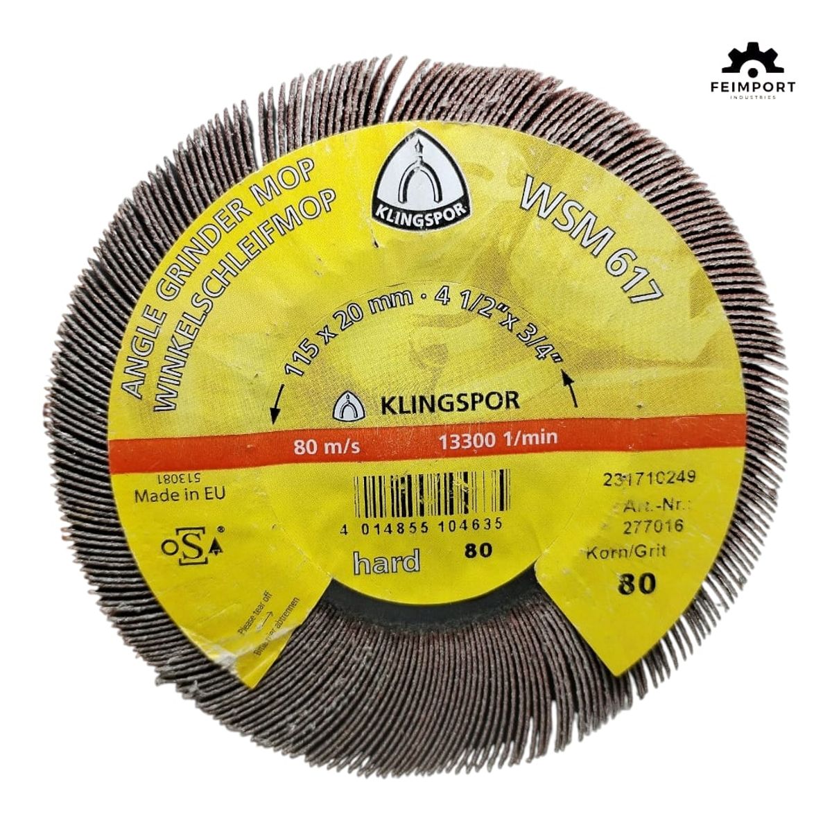KLINGSPOR - Rueda mil hojas WSM 617  4 1/2  GR.80 M14 Klingspor