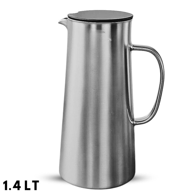 ICHIMATSU - Jarra de acero con tapa negra 1.4 LT-Ichimatsu