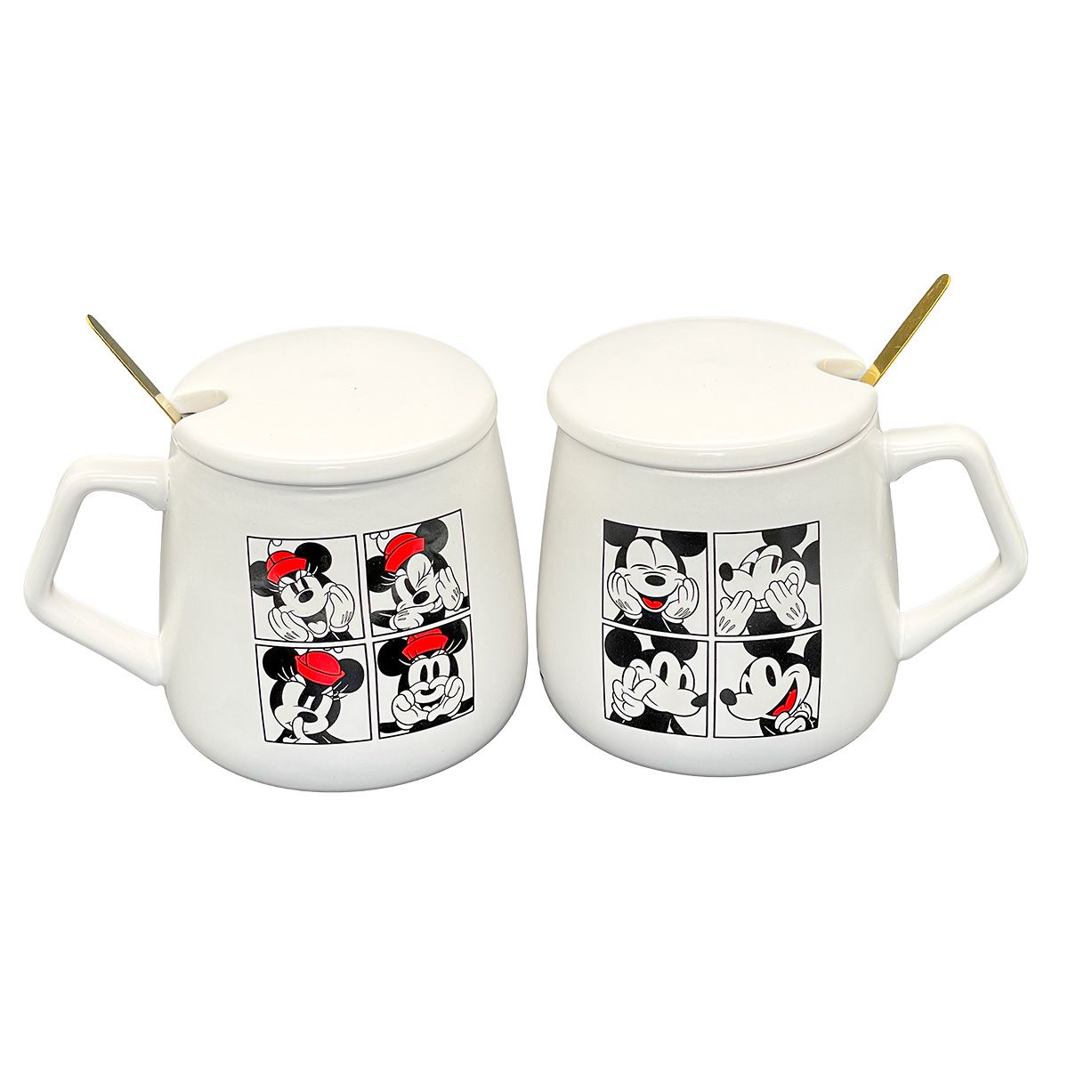 DISNEY CLASICOS - Tazas Mickey & Minnie Capuccino Disney 400 ml 2 Pzas