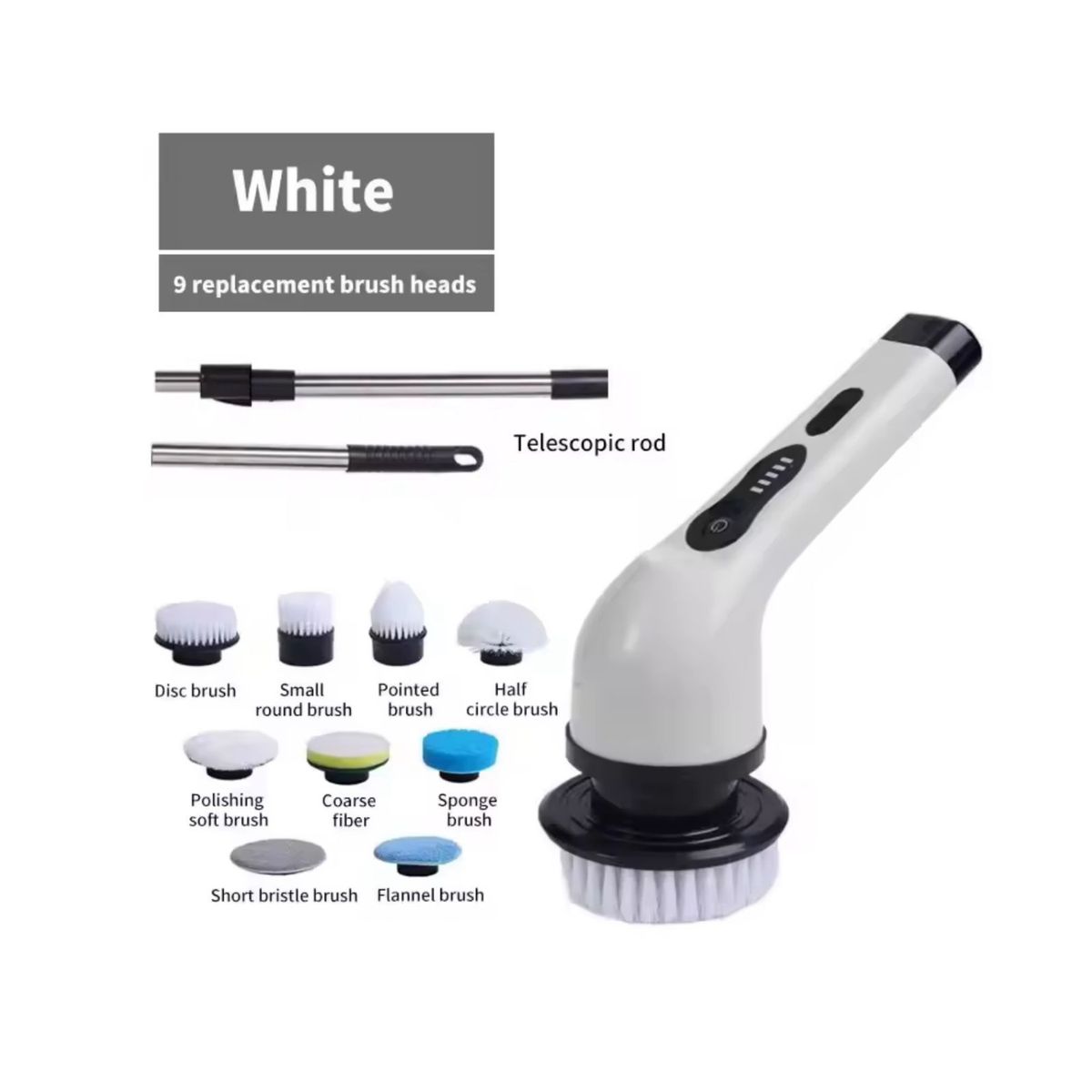 GENERICO - CEPILLO MULTIFUNCIONAL DE LIMPIEZA 9 EN 1