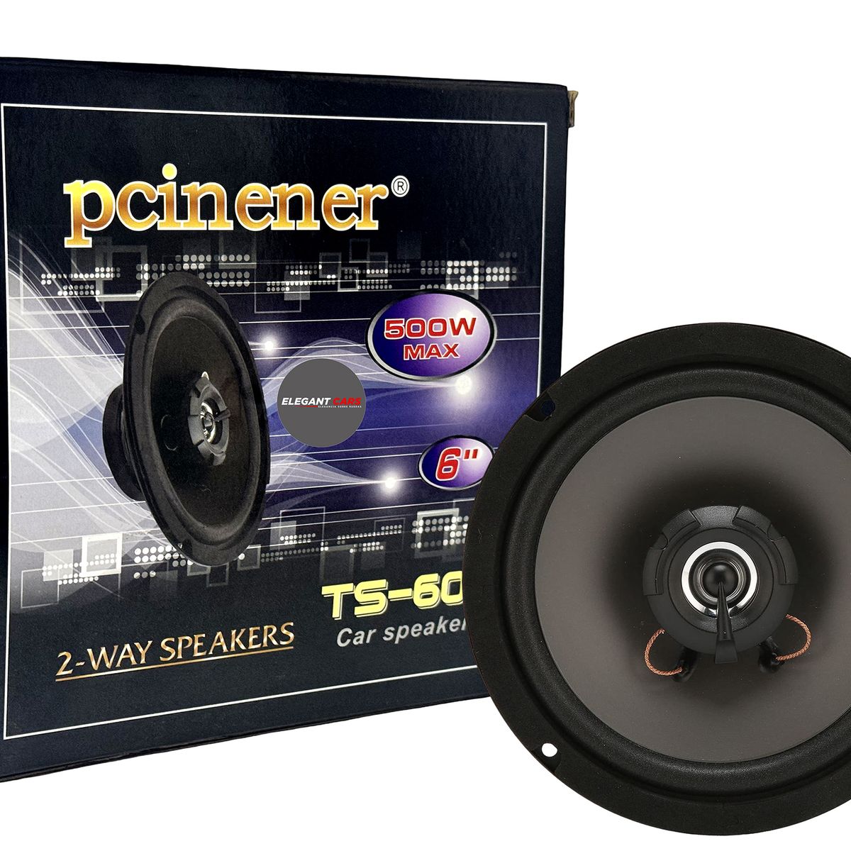 GENERICO - 1 Pcs Parlante Coaxial 6” de Metal 500W