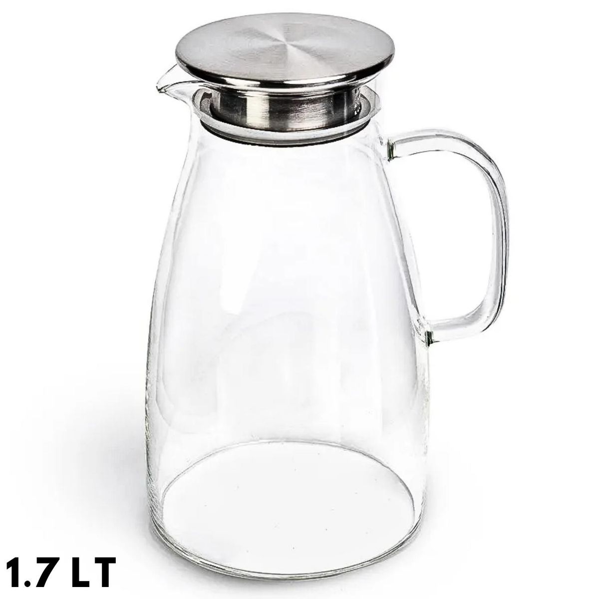 ICHIMATSU - Jarra de vidrio borosilicato con tapa de acero 1.7 Lt.-ICHIMATSU