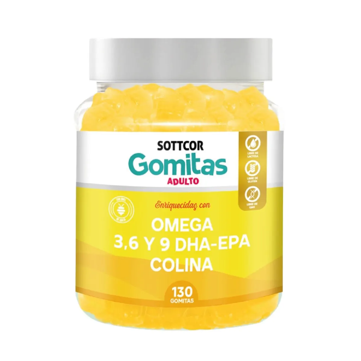 GENERICO - Omega Para Adultos Gomitas Sottcor 100Gr Naranja