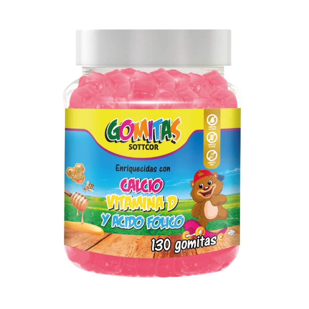 GENERICO - Calcio Para Niños Gomitas Sottcor 100Gr Chicle