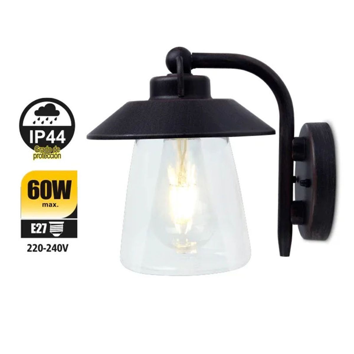 OPALUX - APLIQUE DE PARED FAROL OPALUX CATO E27