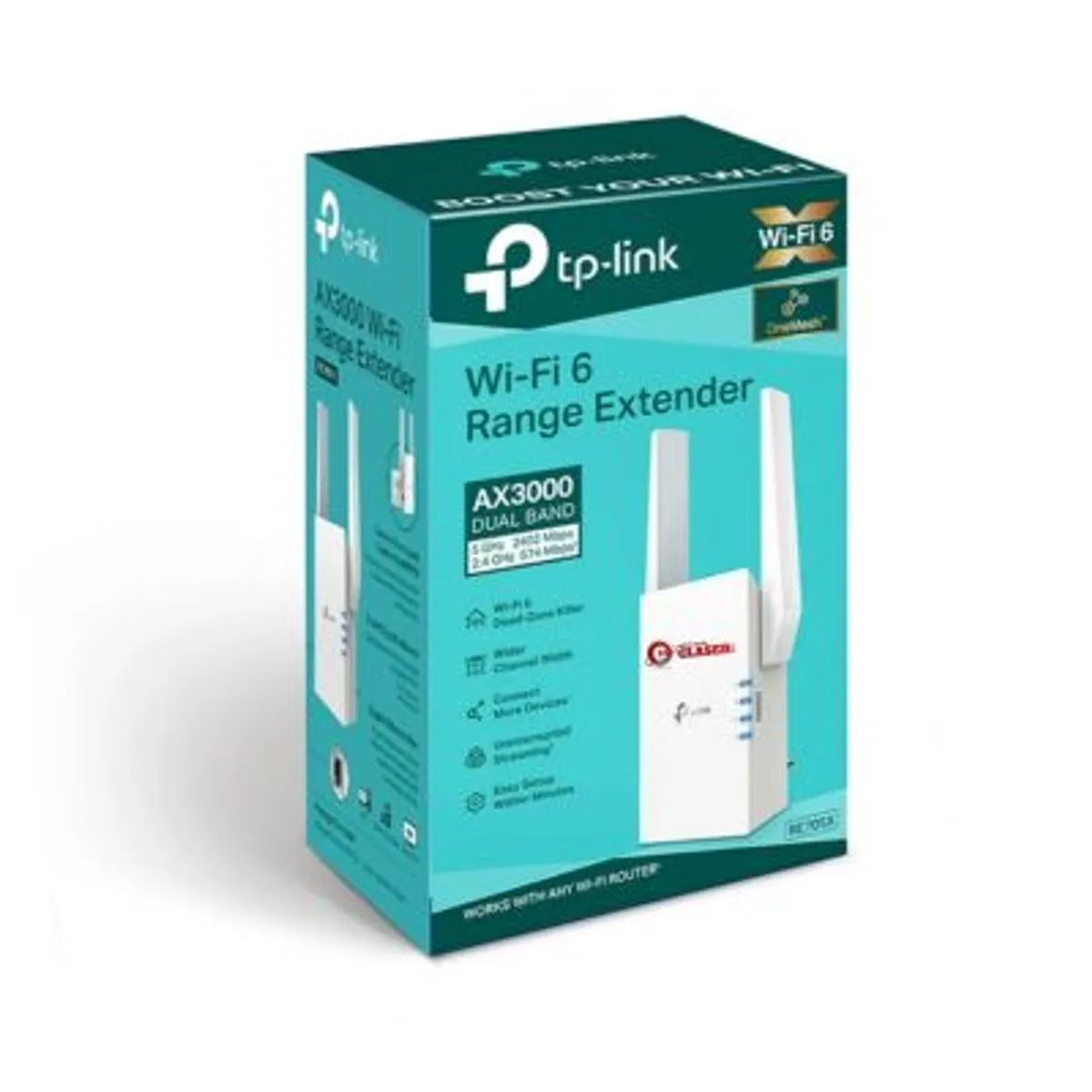 TP LINK - EXTENSOR DE RANGO TP-LINK RE705X WI-FI 6 DUAL BAND PN: RE705X