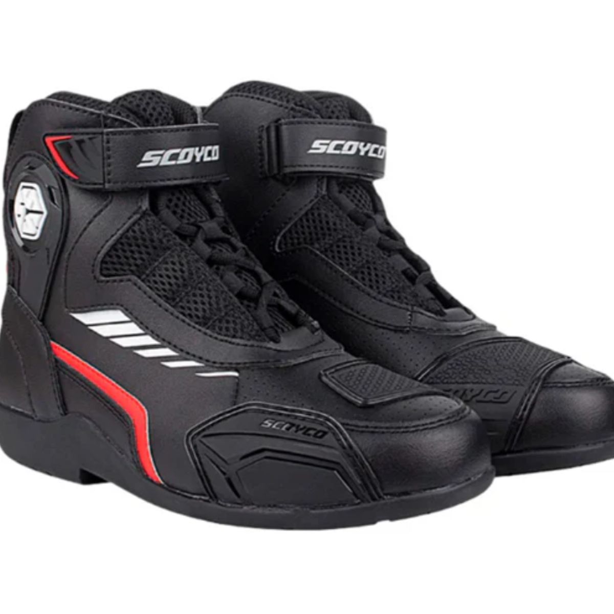 GENERICO - BOTAS SCOYCO MT015-2 NEGRO ROJO