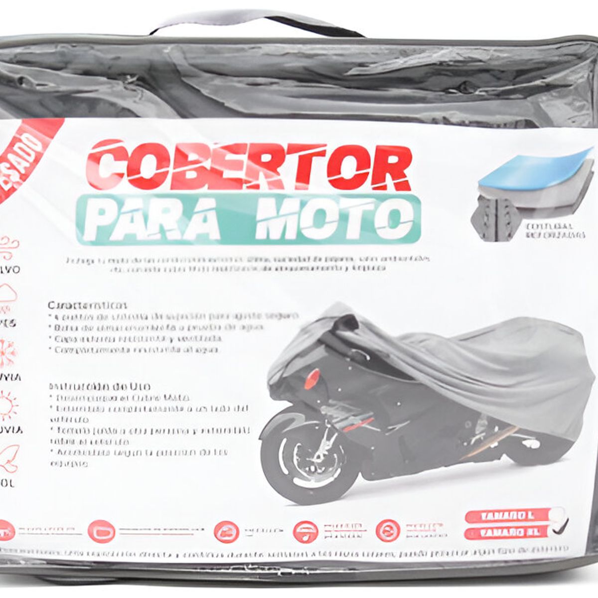 JET - Cobertor Moto Acolchado cReflectivo Talla XL 246×104×127cm