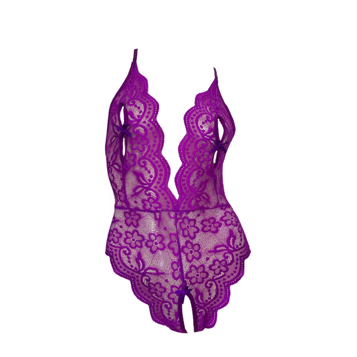 GENERICO - Body de Encaje con abertura Lencería Fina