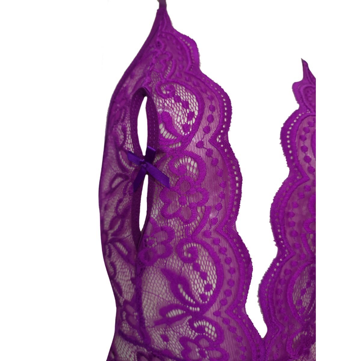 GENERICO - Body de Encaje con abertura Lencería Fina