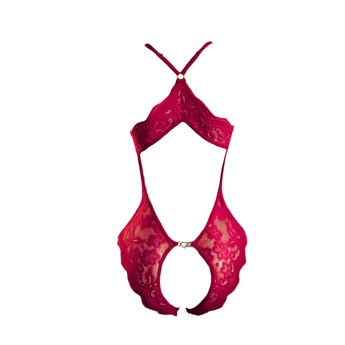 GENERICO - Body de Encaje con abertura Lencería Fina