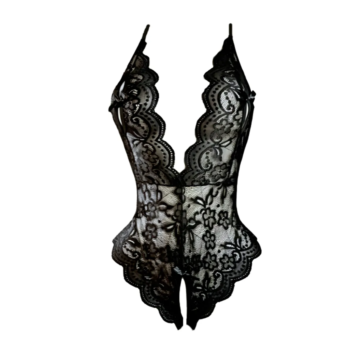 GENERICO - Body de Encaje con abertura Lencería Fina