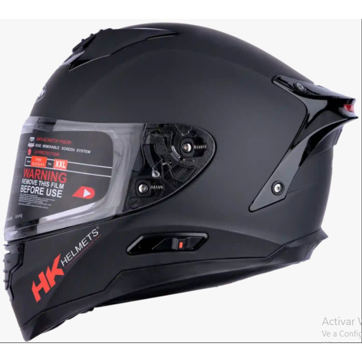 CES - CASCO HOKEN INTEGRAL NEGRO MATE LUZ LED 866