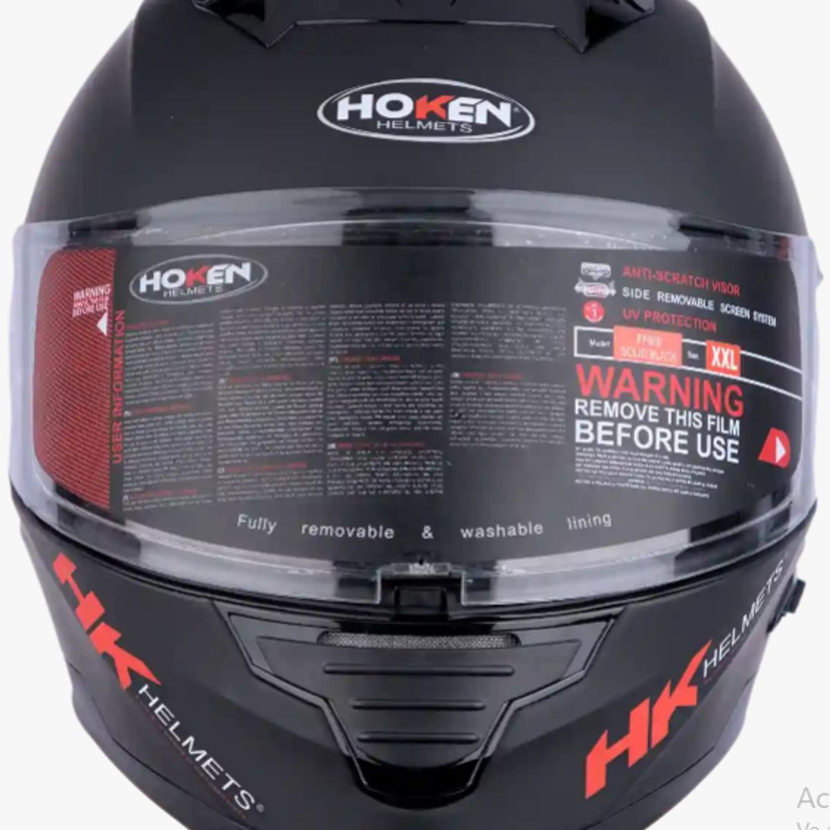 CES - CASCO HOKEN INTEGRAL NEGRO MATE LUZ LED 866