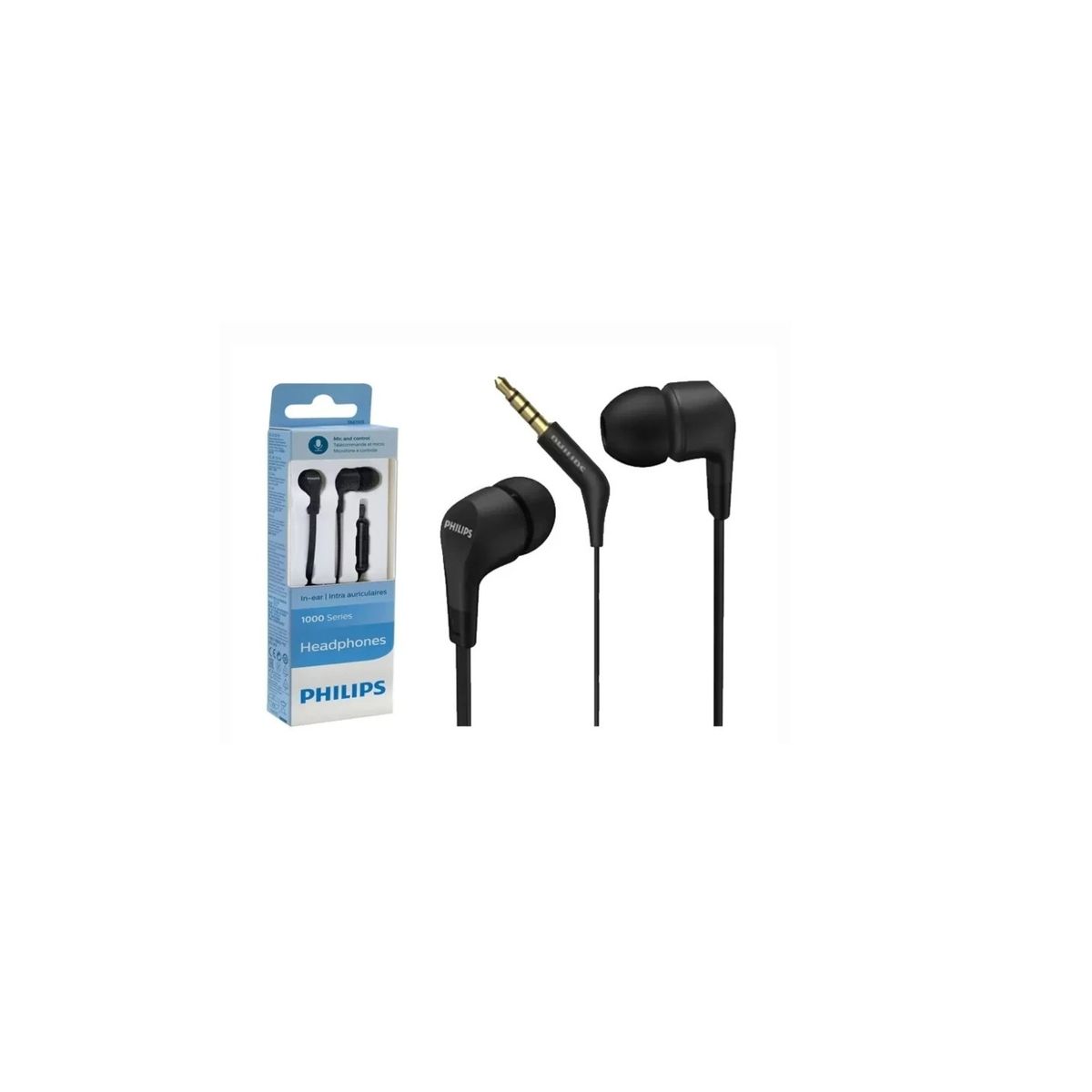 MOTOROLA - AUDÍFONOS PHILIPS IN-EAR TAE1105 CON MICRÓFONO NEGRO