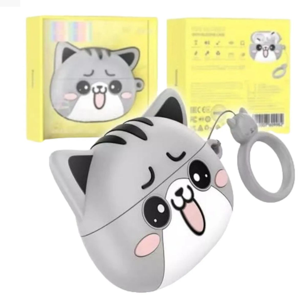 HOCO - AUDIFONOS INALAMBRICOS CON FUNDA DE GATO COLOR GRIS