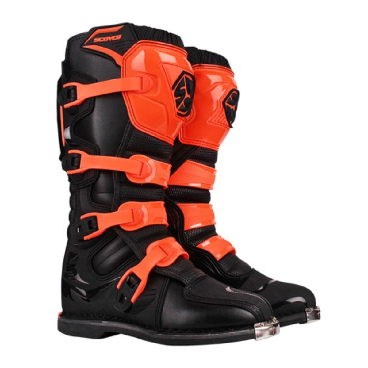 GENERICO - BOTAS DE MOTO SCOYCO PARA CROSS NARANJA