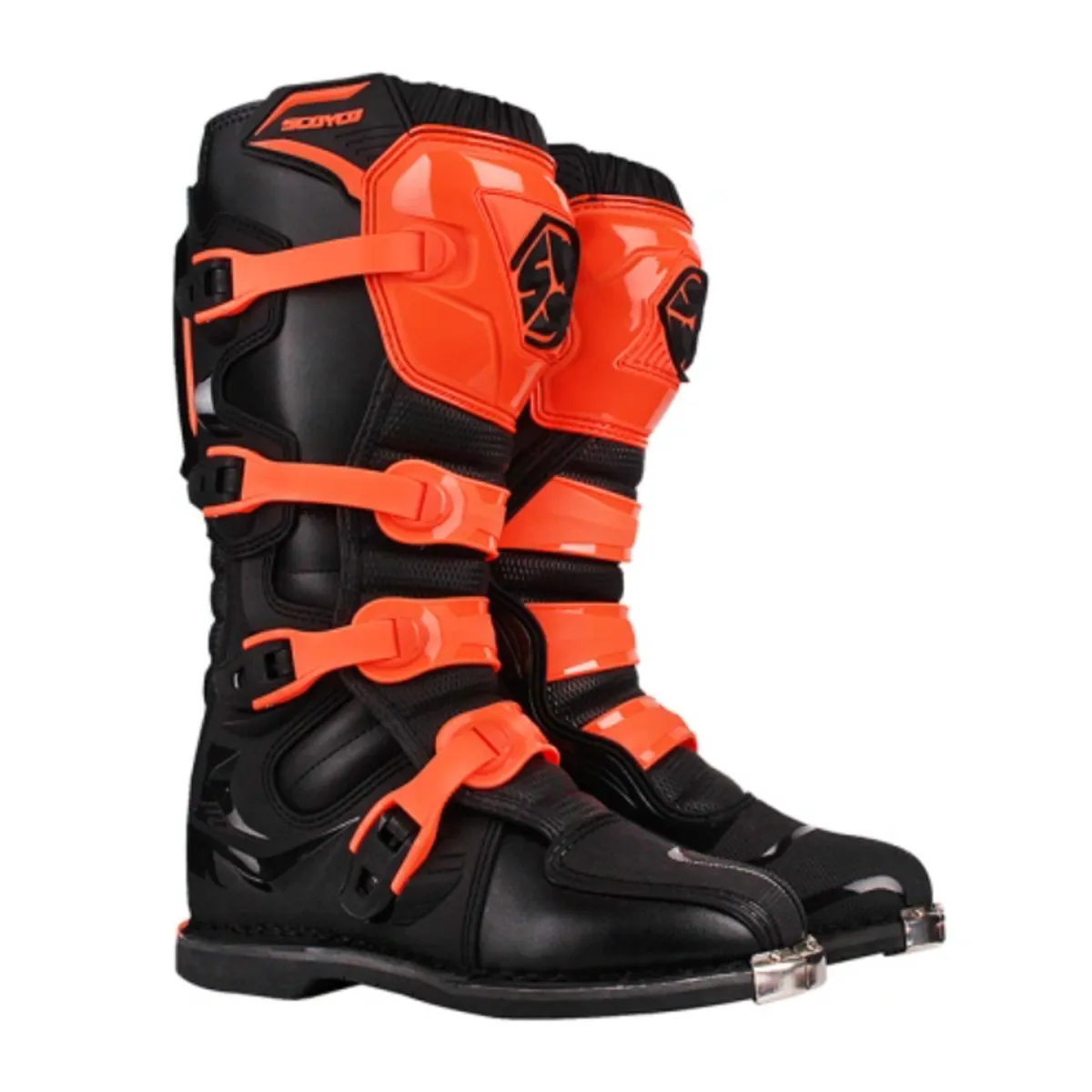 GENERICO - BOTAS DE MOTO SCOYCO PARA CROSS NARANJA