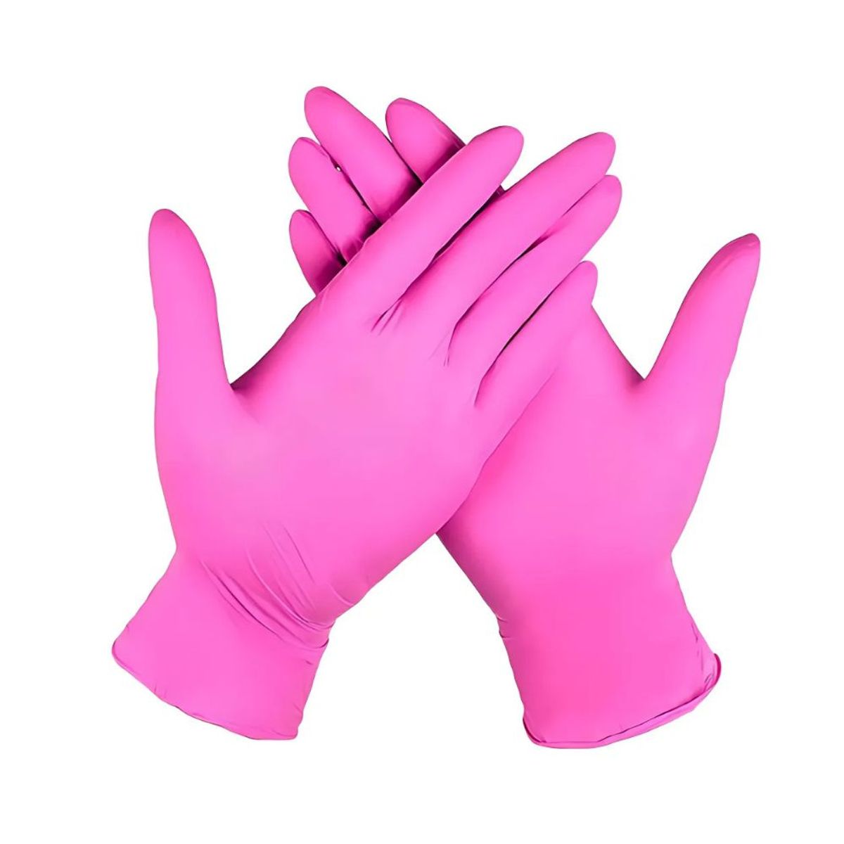 GENERICO - Guantes de Nitrilo Talla L Color Rosa - Caja x100 unidades