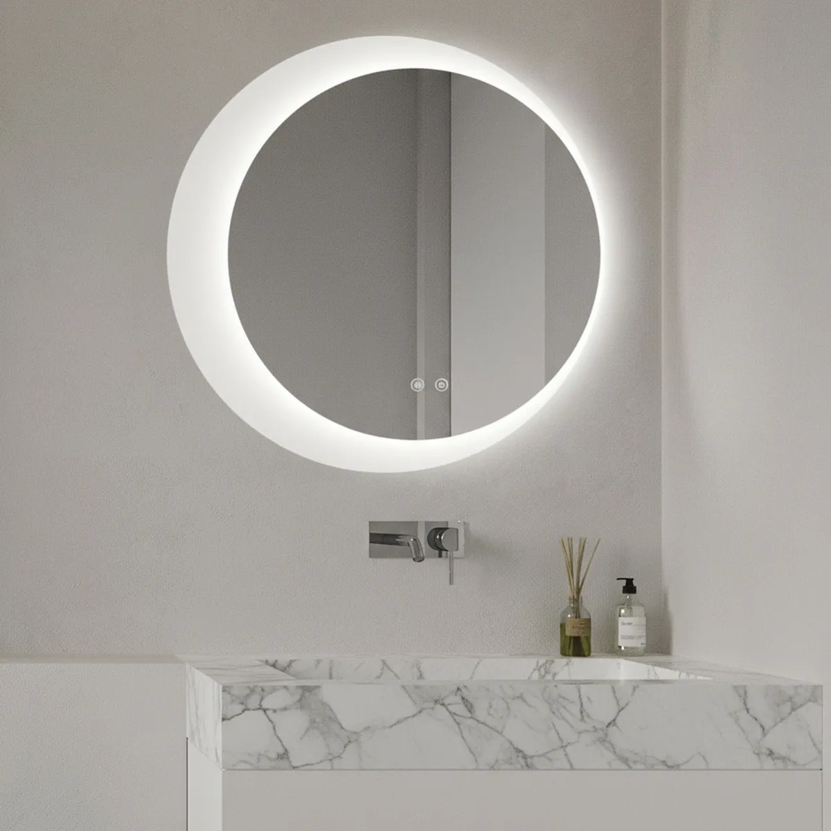 GENERICO - ESPEJO LED ANTIEMPAÑO, LUZ REGULABLE, 60cm, TÁCTIL, 4mm de ESPESOR, H-2015