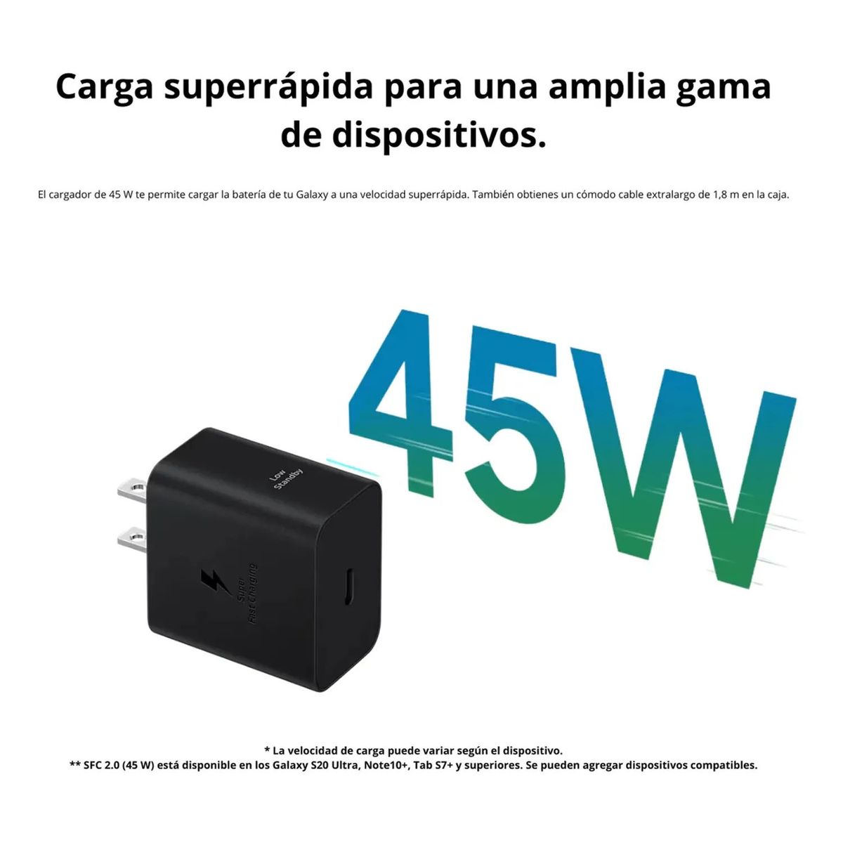 SAMSUNG - Adaptador Samsung 45w Para S21 Plus + Cargador de Auto Dual 45W