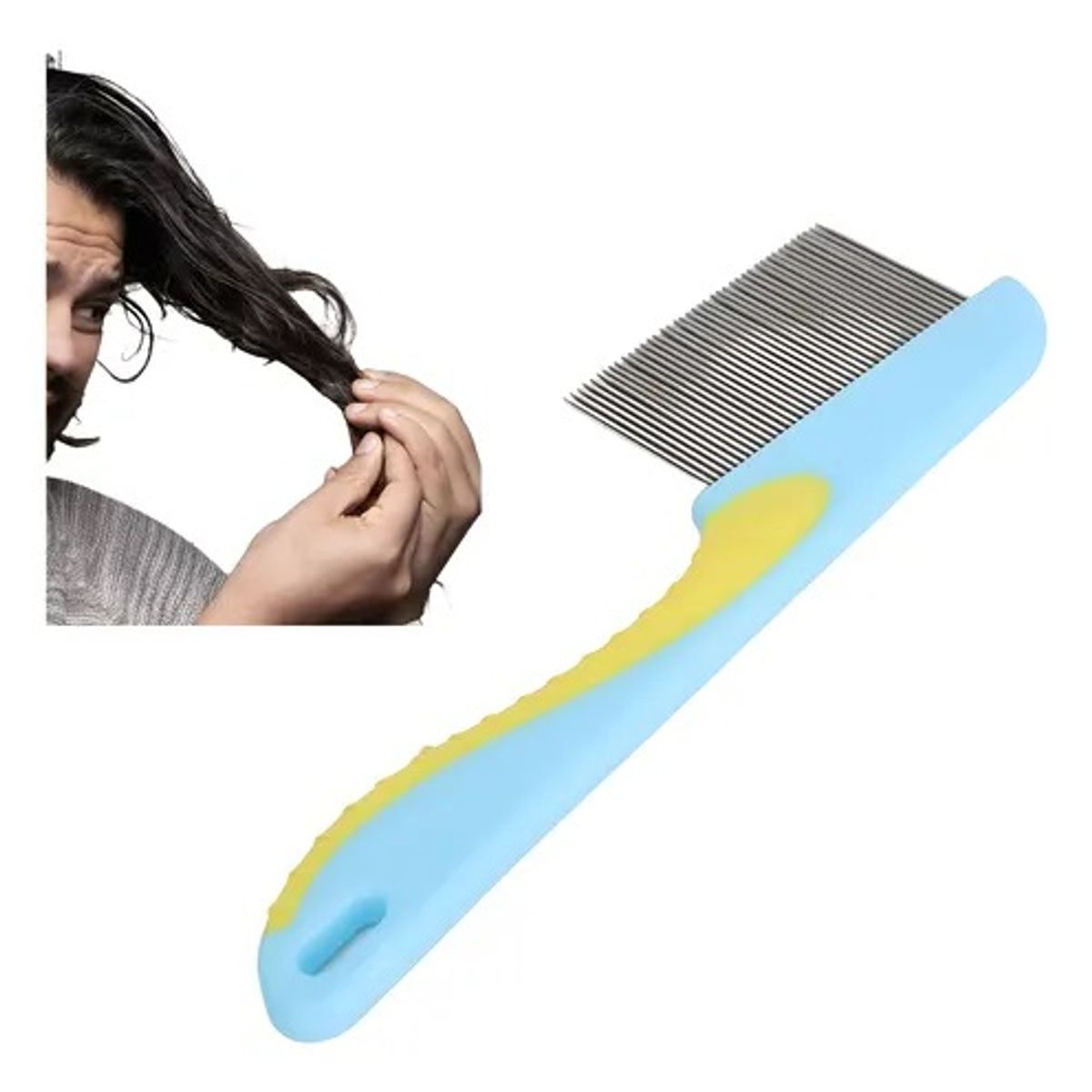 GENERICO - Peine Patrullero Metal Para Piojos Y Liendres-GENERICO