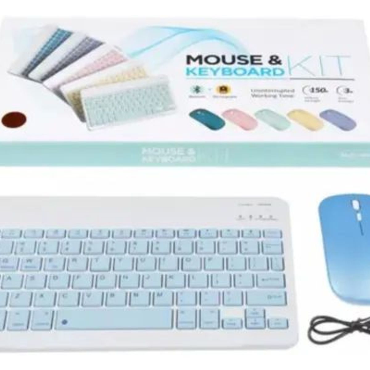 GENERICO - Teclado Y Mouse Bluetooth Celular Tablet TV Color Blanco