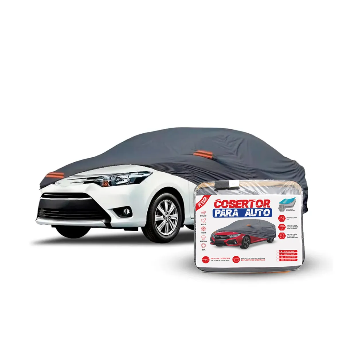 JET - Cobertor Auto L Acolchado Reflectivo 482×195×120 cm 1pcs