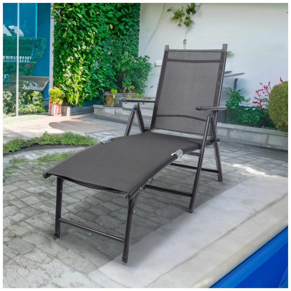 NOVAHUS - Reposera Aluminio Plegable Gris