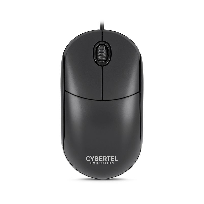 CYBERTEL - Mouse Oficina Alámbrico 1000DPI Negro Cybertel Evolution CYB M234