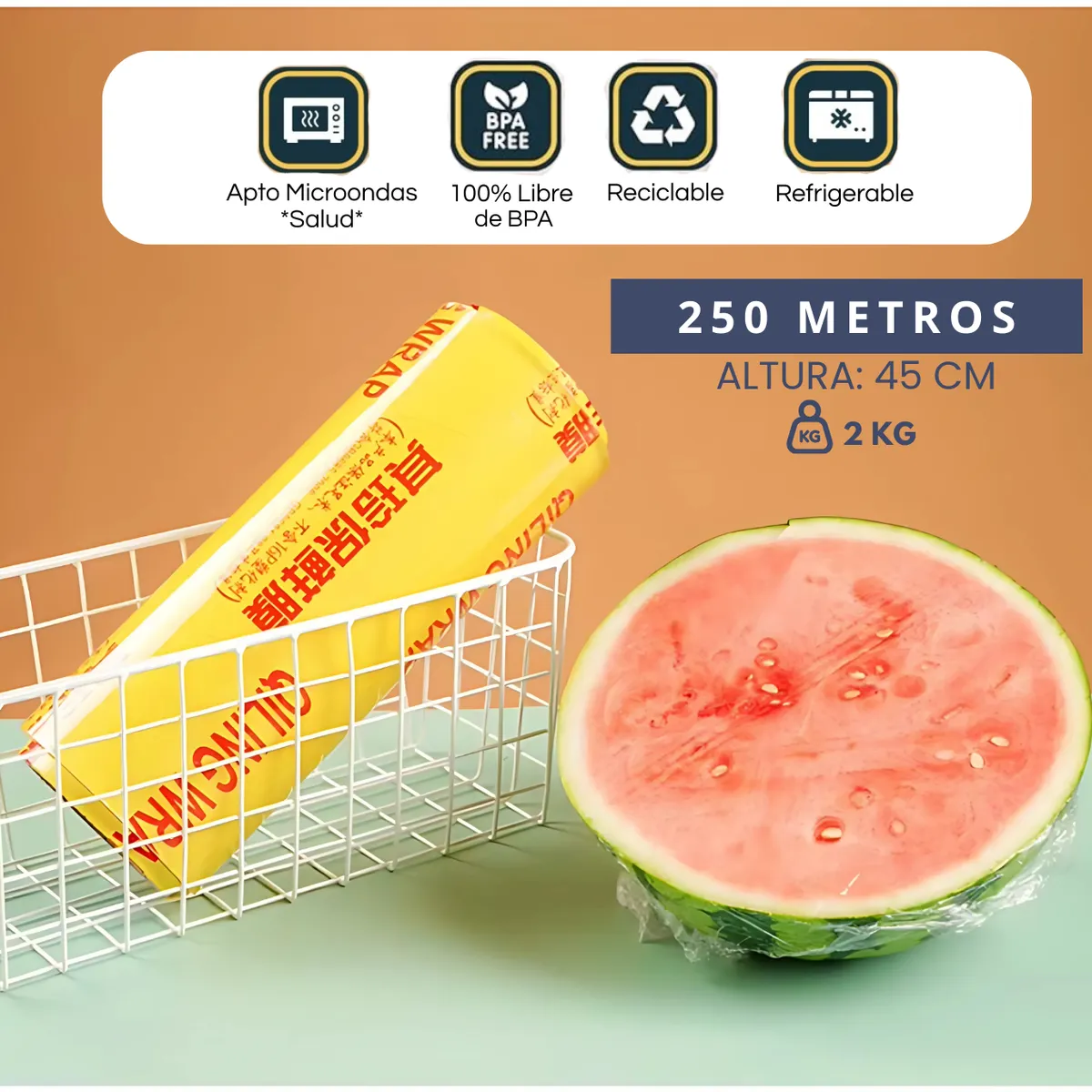 SM - ROLLO FILM DE ALIMENTO ALTURA 45 CM PESO 2KG