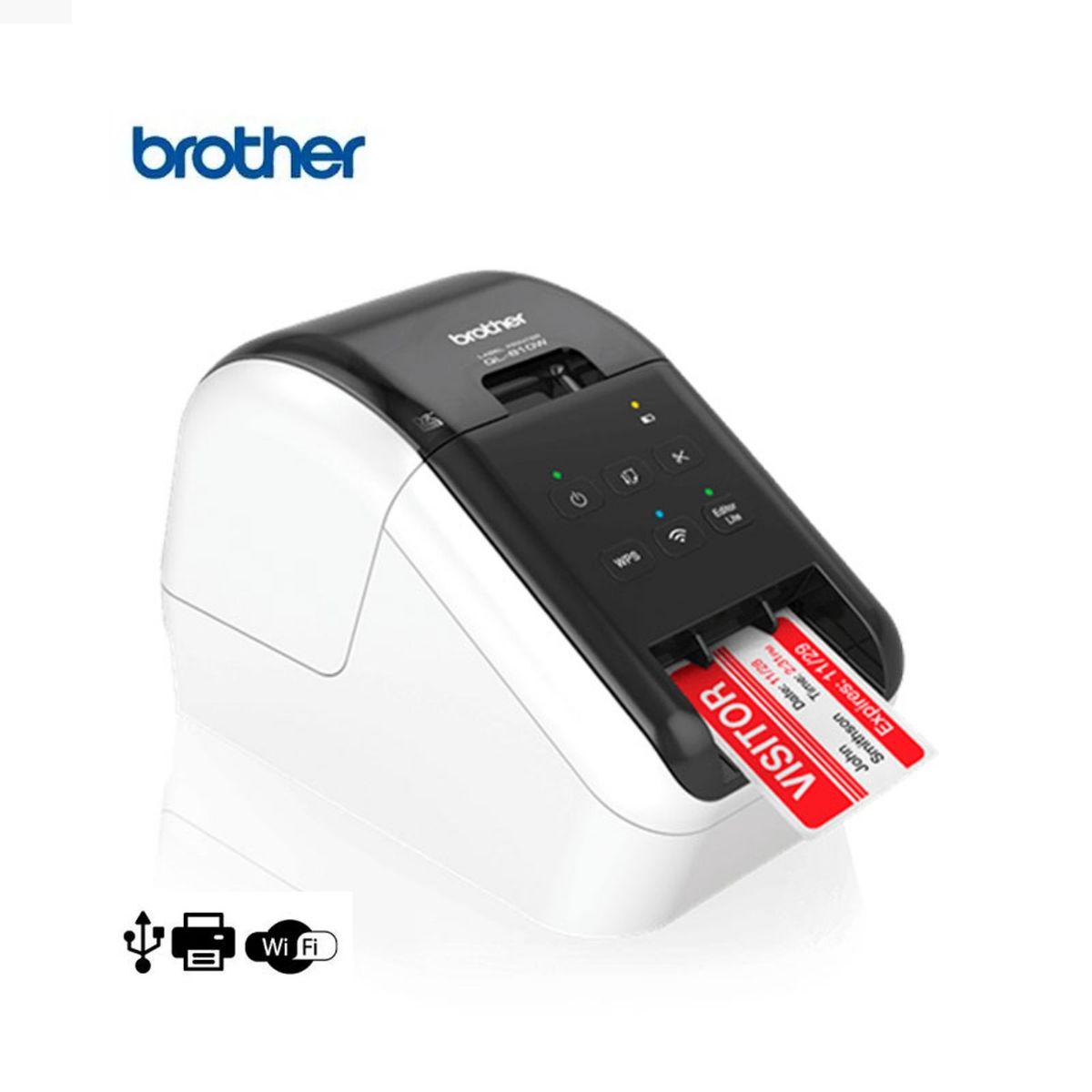 BROTHER - IMPRESORA ETIQUETADORA BROTHER QL-810W A NEGRO Y ROJO