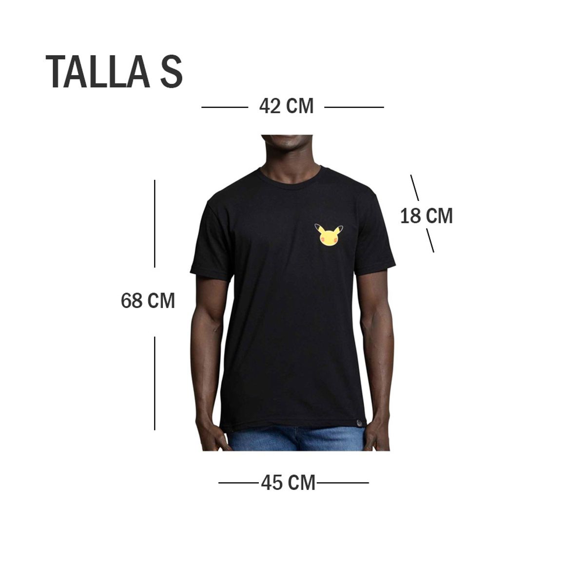 POKEMON - Pokemon Center Polo Negro Celebrations Relaxed Talla S
