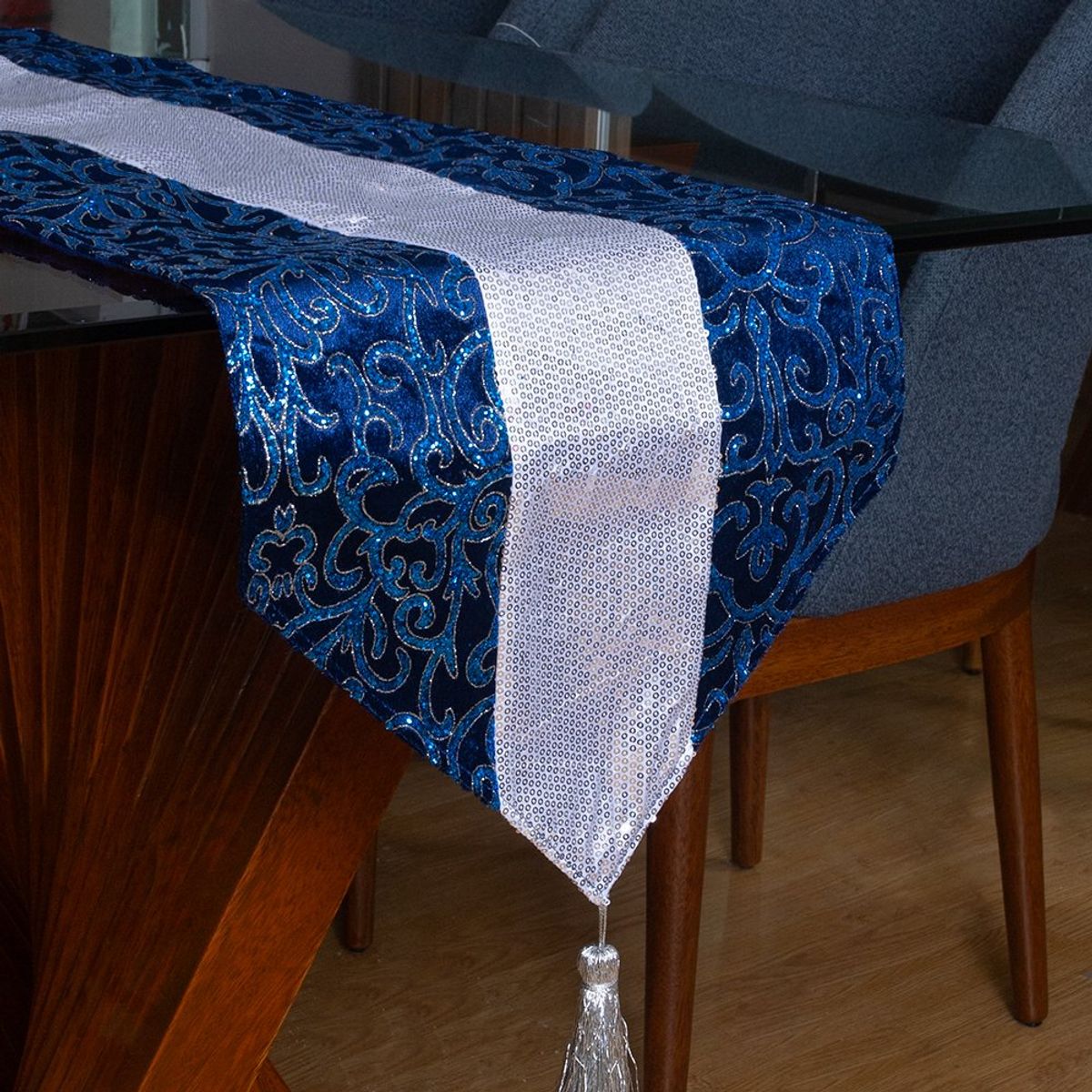 PANADECOR - Camino Azul Y Plata De Poliester