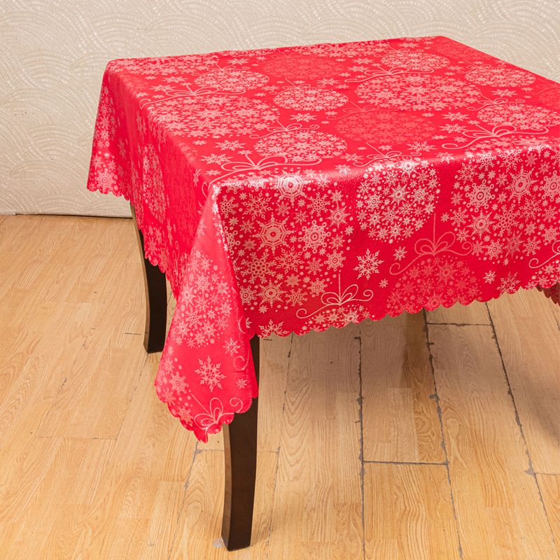 PANADECOR - Mantel Damasco Rojo De Poliester 180Cm