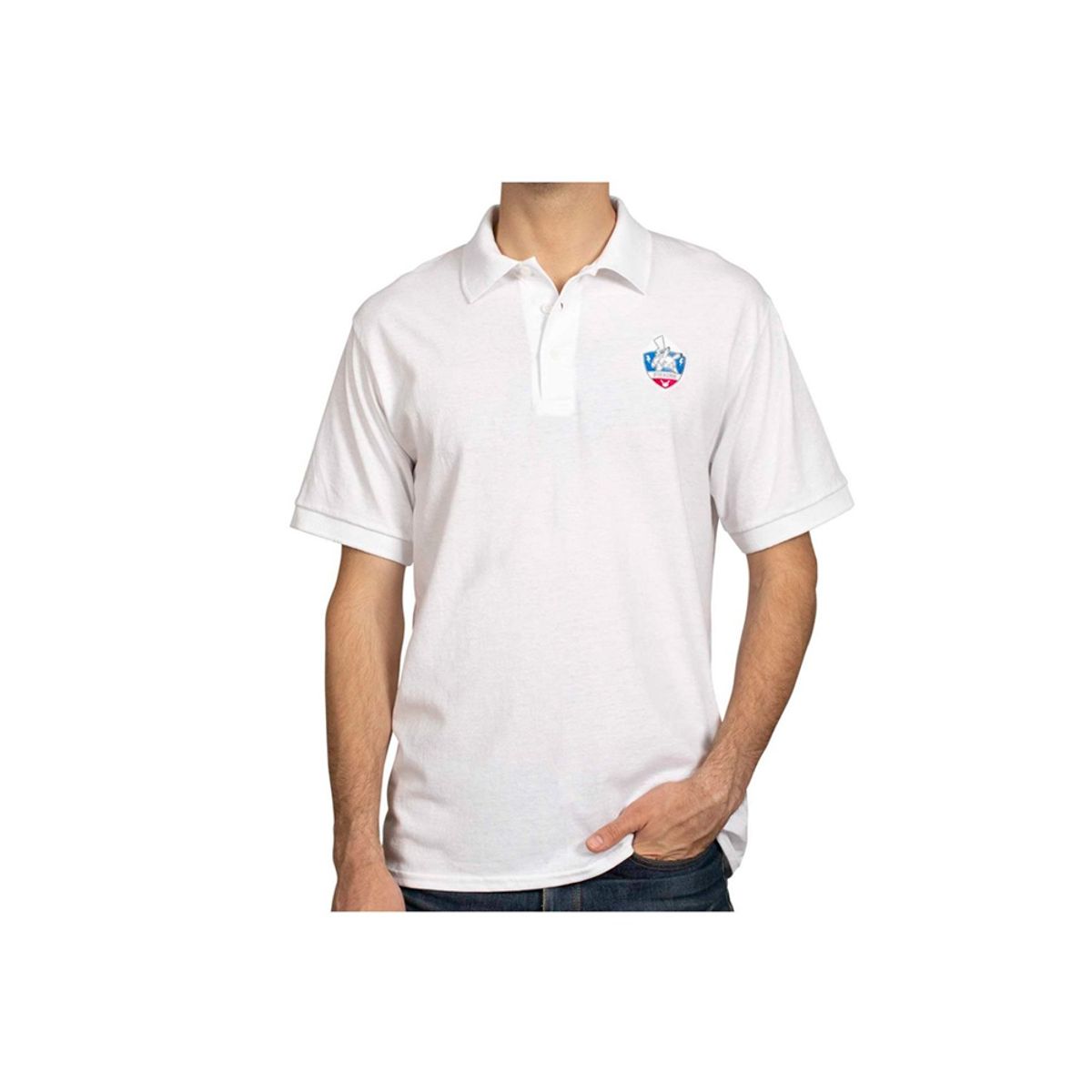 POKEMON - Pokemon Center Polo Camisa Blanco Talla L