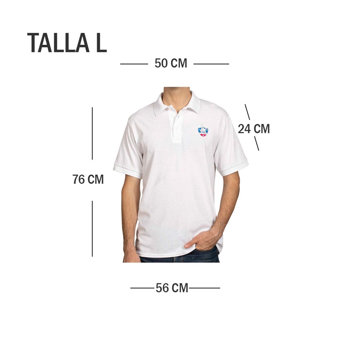 POKEMON - Pokemon Center Polo Camisa Blanco Talla L