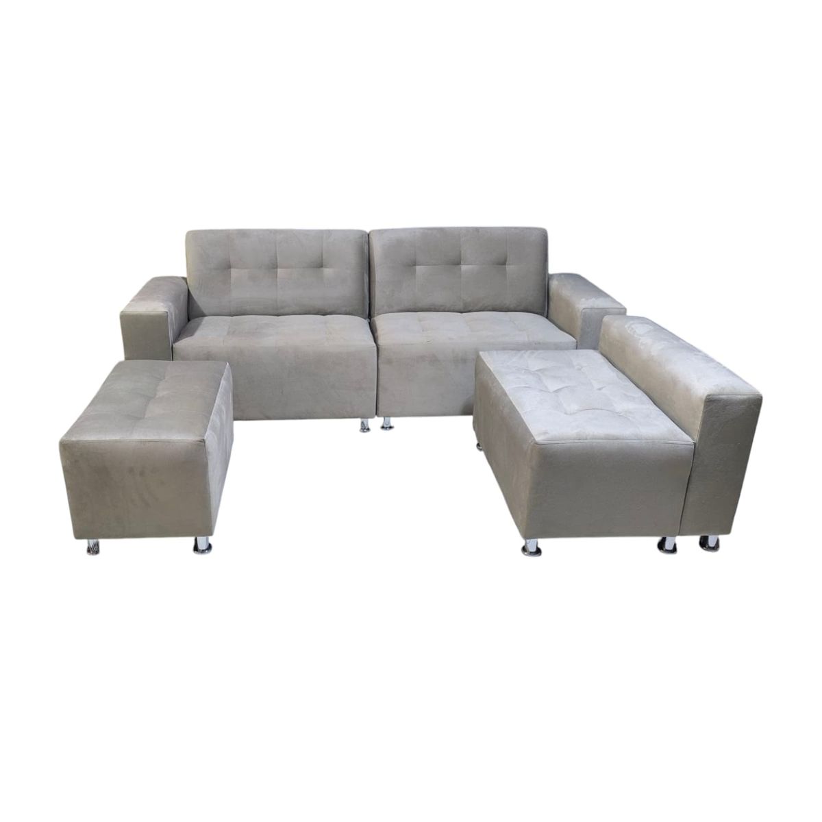 GENERICO - Sofa mueble seccional LONDRES COLOR beige oscuro + 3 COJINES DE REGALO