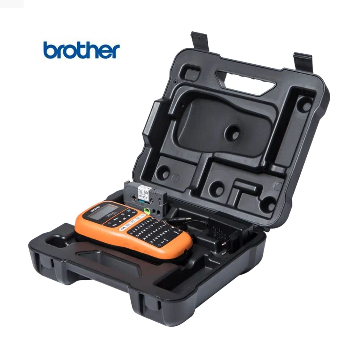 BROTHER - ROTULADORA PORTATIL BROTHER PT-E110VP CON MALETIN 20MMS NEGRO NARANJA